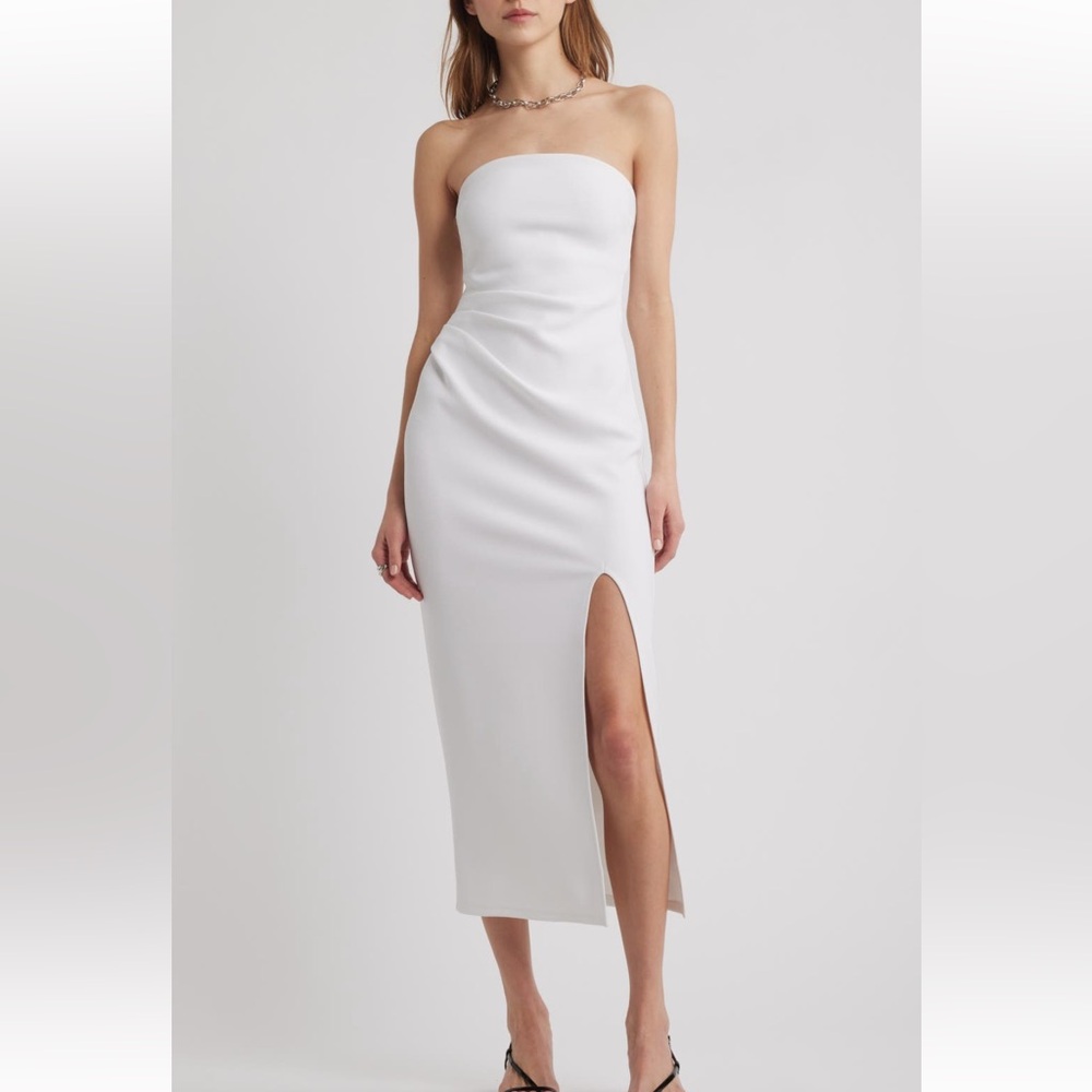 Strapless White Dress